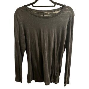 🍒 2/$20 🍒 Black Long Sleeve Rounded Neck Light Weight Tee Sz Small